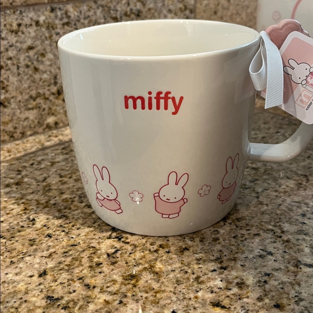 Miffy White Ceramic Mug with Pink Accents